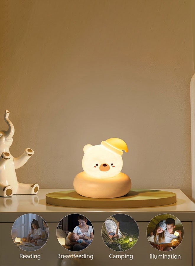 Sharpdo Baby Night Light, Touch Activated Night Lamp, 3 Brightness Levels, 800mAh Rechargeable Battery, Soft Nursery Light for Night Feeding - Image 1